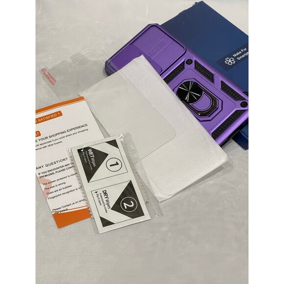 Case Built in Slide Camera Lens Cover+Screen Protector - Picture 6 of 9